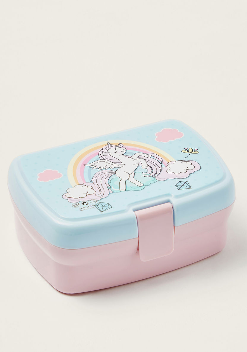 Juniors Unicorn Print Lunch Box with Tray-Lunch Boxes-image-0