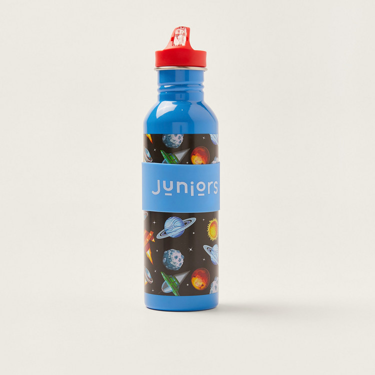 Juniors Space Print Stainless Steel Water Bottle - 750 ml