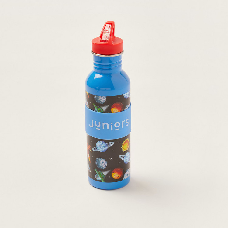 Juniors Space Print Stainless Steel Water Bottle - 750 ml
