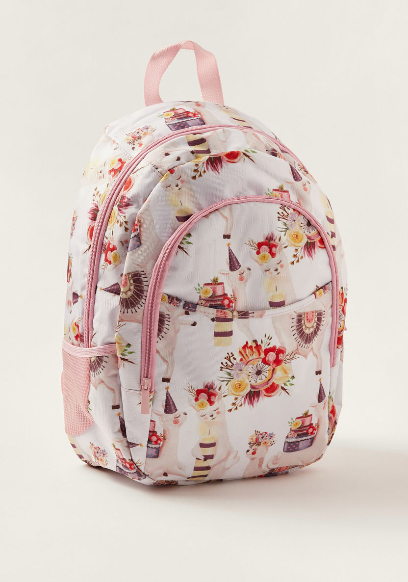 Juniors All Over Print Backpack with Laptop Sleeve and USB Port - 18 inches-Backpacks-image-1