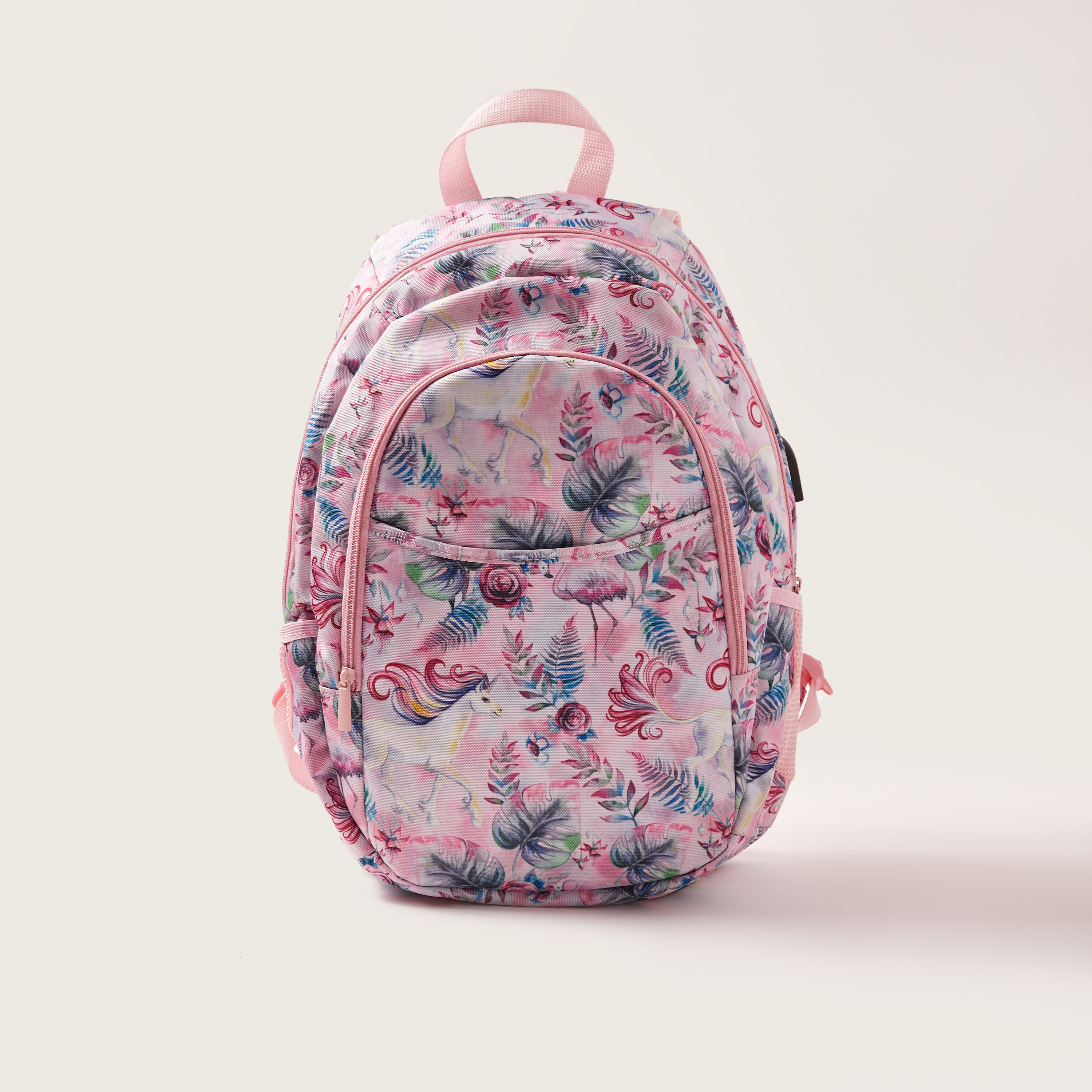 شنطة ظهر مقاس 18 بوصة بطبعات تجريدية وسحاب إغلاق مع مقلمة من جونيورز-school-bagsandbackpacks-backpacks-image-1