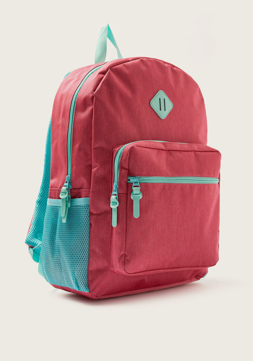 Juniors Solid Backpack with Adjustable Shoulder Straps - 18 inches-Backpacks-image-1
