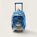 First Kid Argentina Print Trolley Backpack with Zip Closure-Trolleys-thumbnail-0
