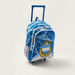 First Kid Argentina Print Trolley Backpack with Zip Closure-Trolleys-thumbnail-1