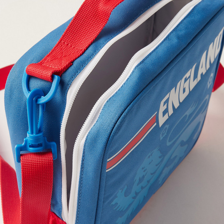First Kid Printed Lunch Bag with Adjustable Strap and Zip Closure