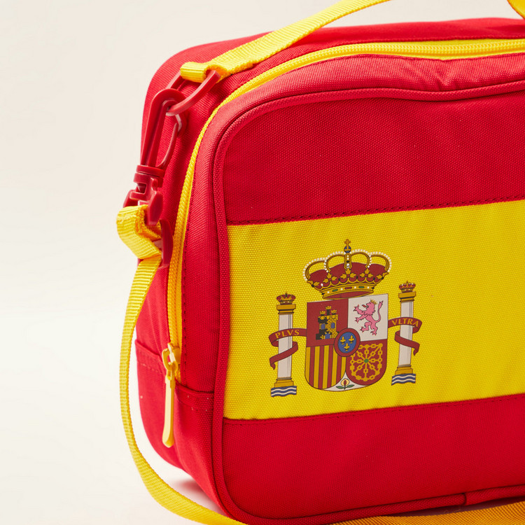 FIFA Printed Lunch Bag with Strap and Zip Closure