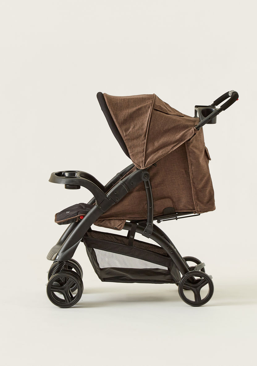 Juniors Bailey Deluxe Brown Baby Stroller with One-hand Fold Feature (Upto 3 years)-Strollers-image-11