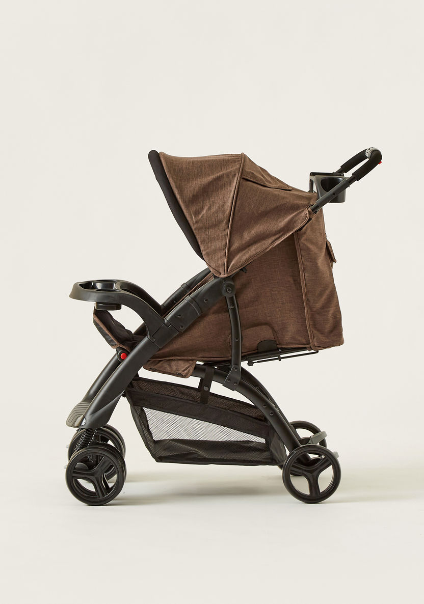 Juniors Bailey Deluxe Brown Baby Stroller with One-hand Fold Feature (Upto 3 years)-Strollers-image-13
