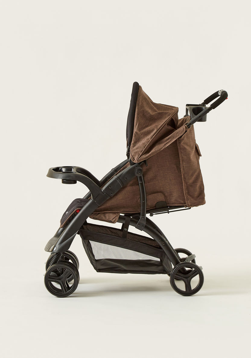 Juniors Bailey Deluxe Brown Baby Stroller with One-hand Fold Feature (Upto 3 years)-Strollers-image-14