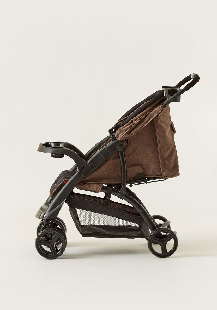 Juniors Bailey Deluxe Brown Baby Stroller with One-hand Fold Feature (Upto 3 years)-Strollers-image-15