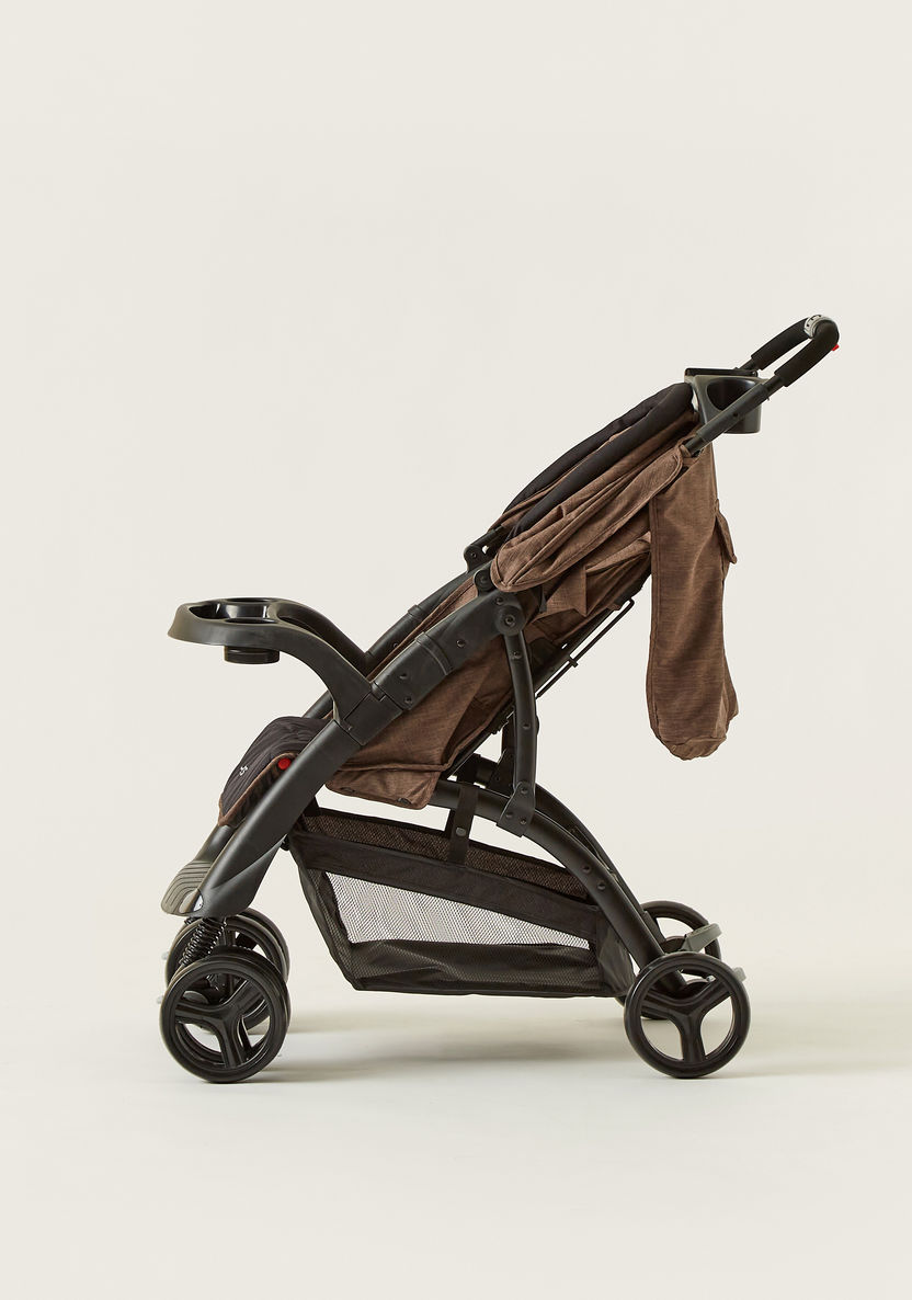 Juniors Bailey Deluxe Brown Baby Stroller with One-hand Fold Feature (Upto 3 years)-Strollers-image-16
