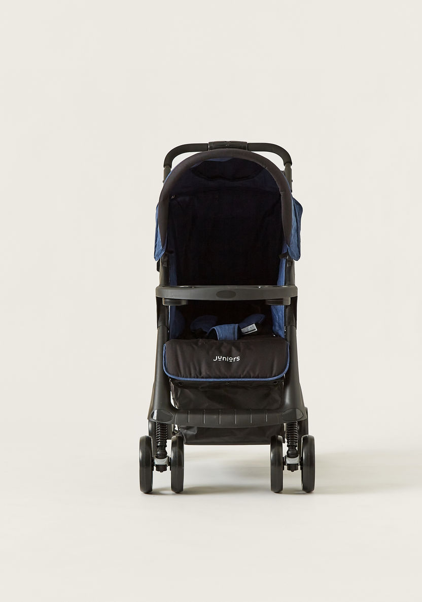 Juniors Bailey Deluxe Blue Baby Stroller with One-hand Fold Feature (Upto 3 years)-Strollers-image-2