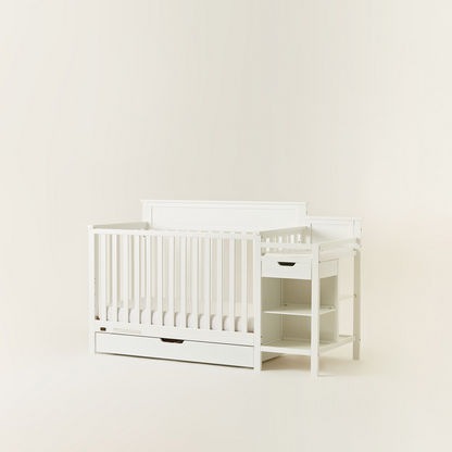 Giggles Nero 3 in 1 Crib with Changing Table and Storage - White (Upto 5 years)-Baby Cribs-image-9
