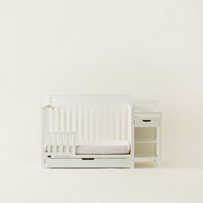 Giggles Nero 3 in 1 Crib with Changing Table and Storage - White (Upto 5 years)-Baby Cribs-image-10