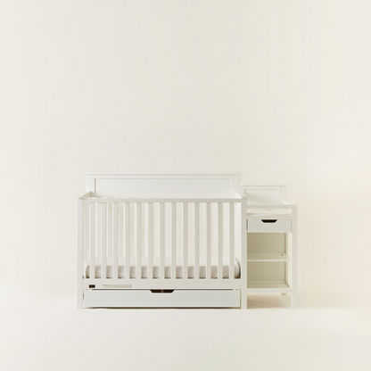 Giggles Nero 3 in 1 Crib with Changing Table and Storage - White (Upto 5 years)-Baby Cribs-image-5