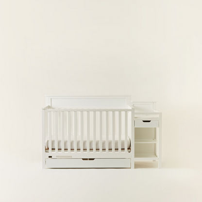 Giggles Nero 3 in 1 Crib with Changing Table and Storage - White (Upto 5 years)-Baby Cribs-image-6