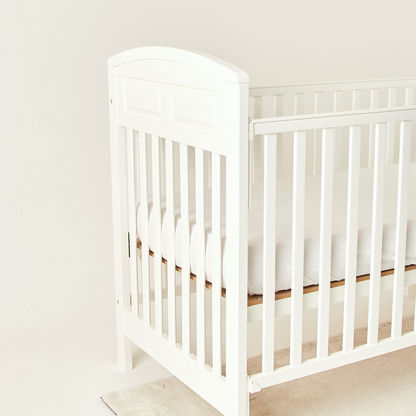 Juniors Spencer Wooden Crib with Three Adjustable Heights - White (Upto 3 years)-Baby Cribs-image-4
