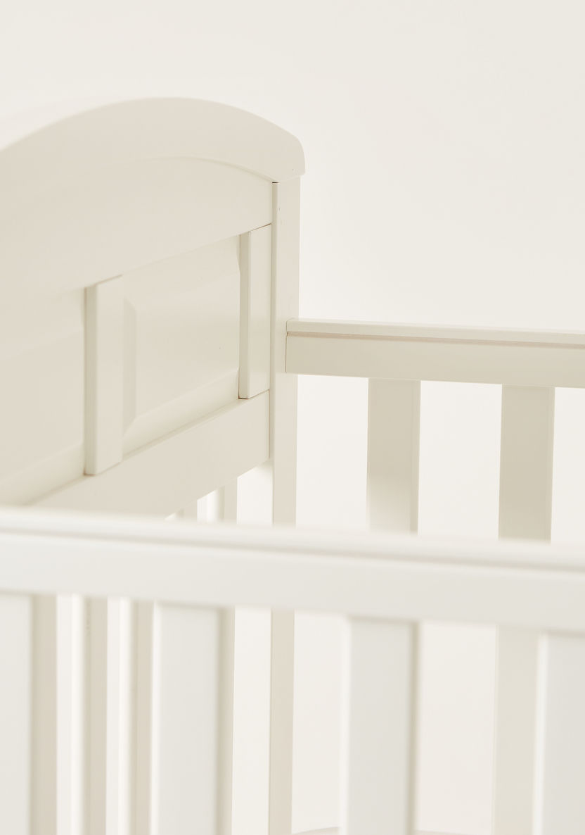 Juniors Spencer Wooden Crib with Three Adjustable Heights - White (Upto 3 years)-Baby Cribs-image-7