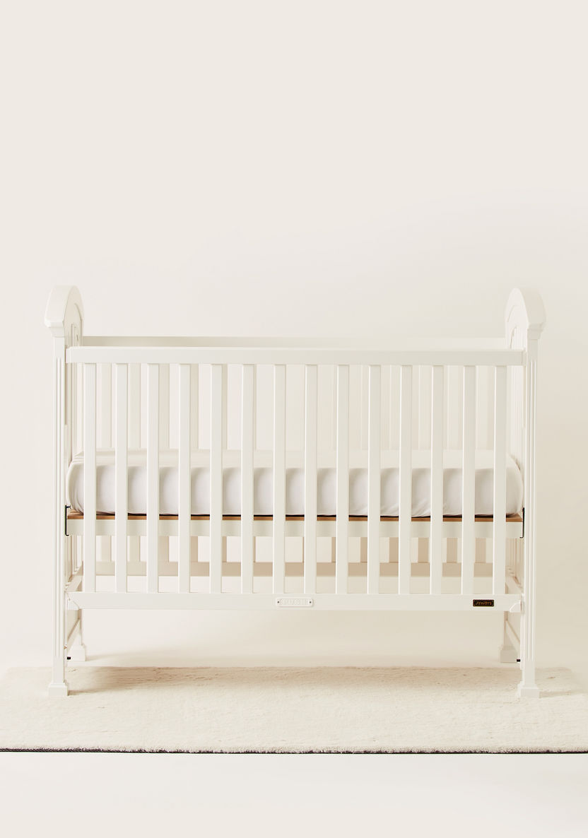 Juniors Azalea Wooden Crib with Three Adjustable Heights - White (Upto 3 years)-Baby Cribs-image-4