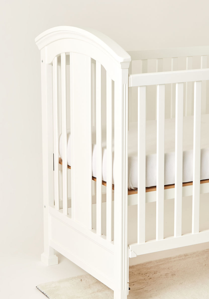 Juniors Azalea Wooden Crib with Three Adjustable Heights - White (Upto 3 years)-Baby Cribs-image-5