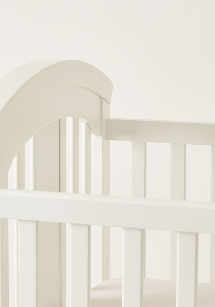 Juniors Azalea Wooden Crib with Three Adjustable Heights - White (Upto 3 years)-Baby Cribs-image-8