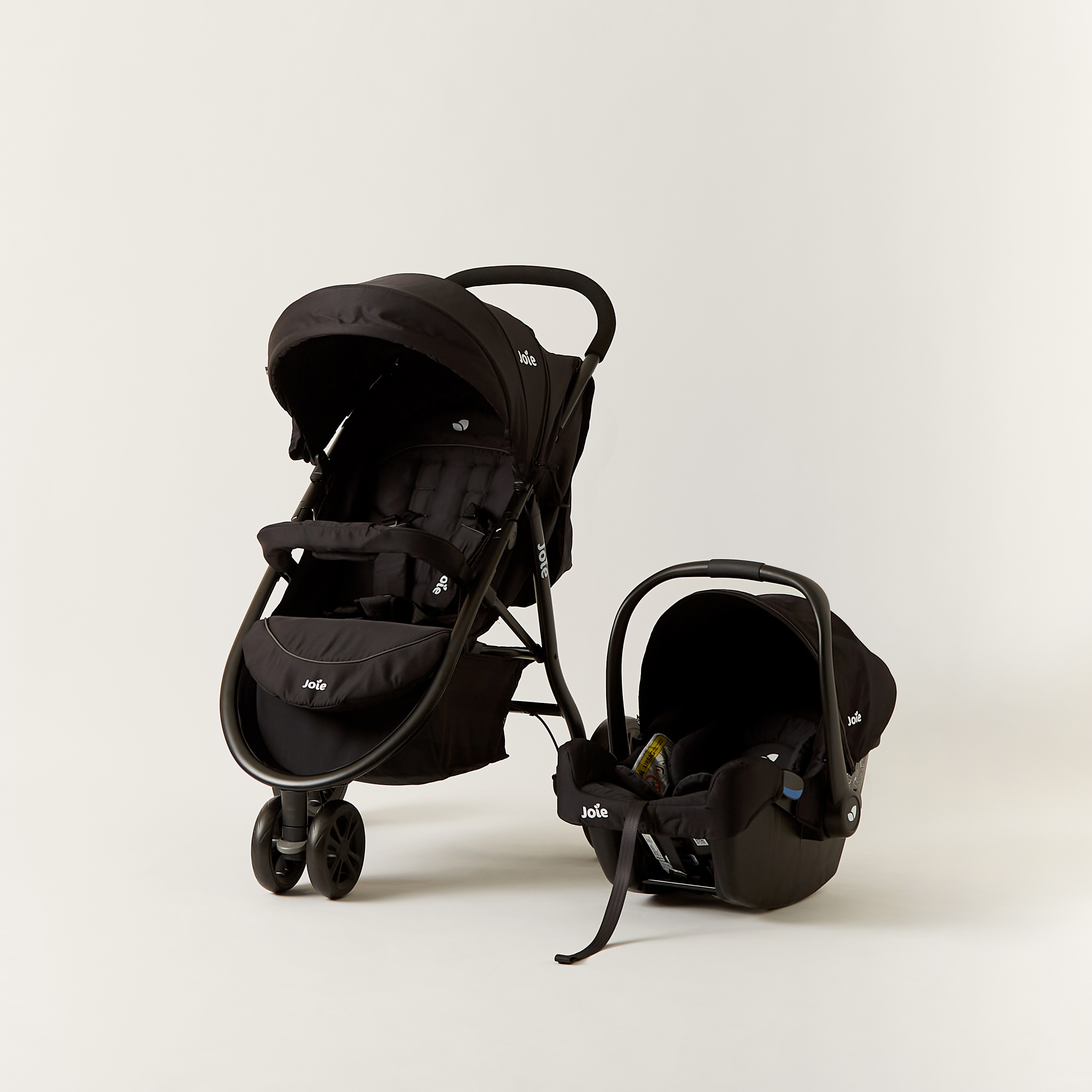 Joie Litetrax 3 Black Travel System with Recliner and Adjustable Seat (Upto 3 years)-baby-gear-strollersandprams-travelsystems-image-1