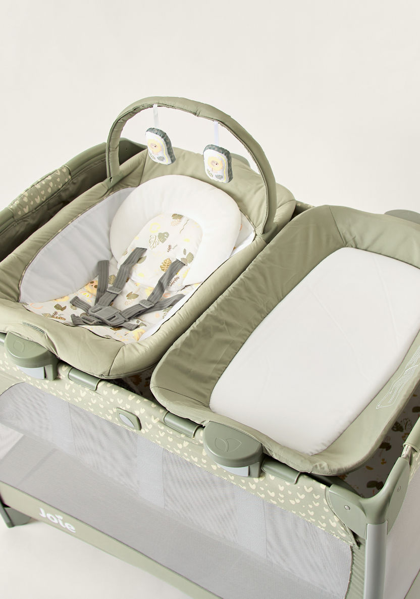 Joie Excursion Change and Bounce Beige 3-piece playard Travel Cot Set with Bassinet (Upto 3 years)-Travel Cots-image-9