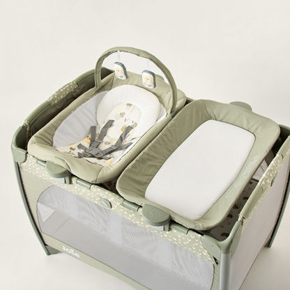 Joie Excursion Change and Bounce Beige 3-piece playard Travel Cot Set with Bassinet (Upto 3 years)-Travel Cots-image-9