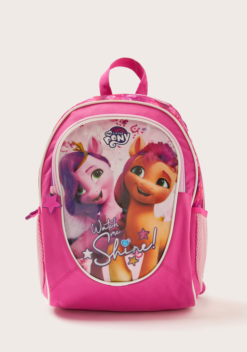 My Little Pony Printed Backpack with Adjustable Shoulder Straps - 14 inches-Backpacks-image-0