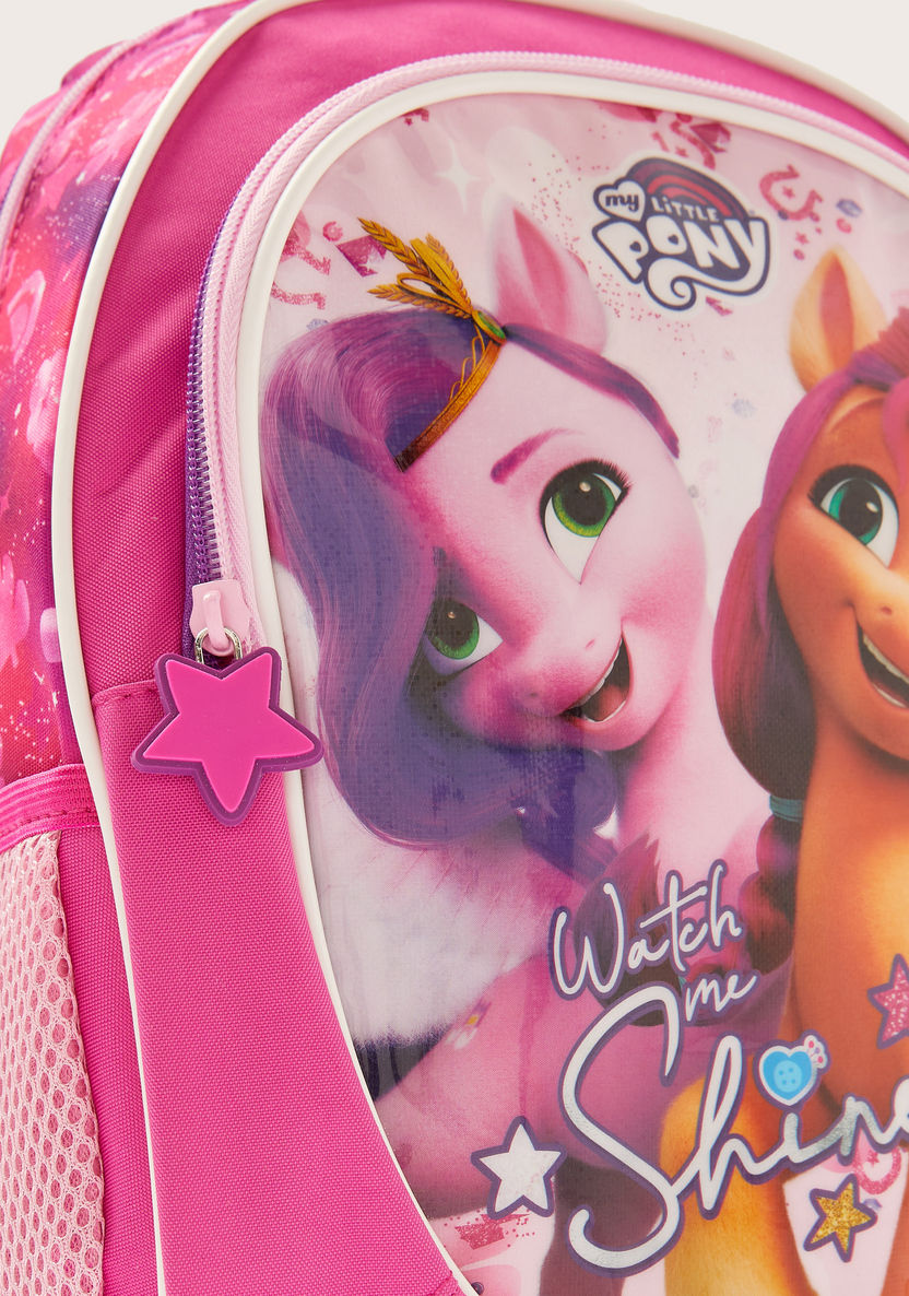 My Little Pony Printed Backpack with Adjustable Shoulder Straps - 14 inches-Backpacks-image-2