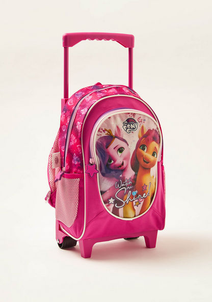 My Little Pony Printed Trolley Backpack with Zip Closure - 14 inches