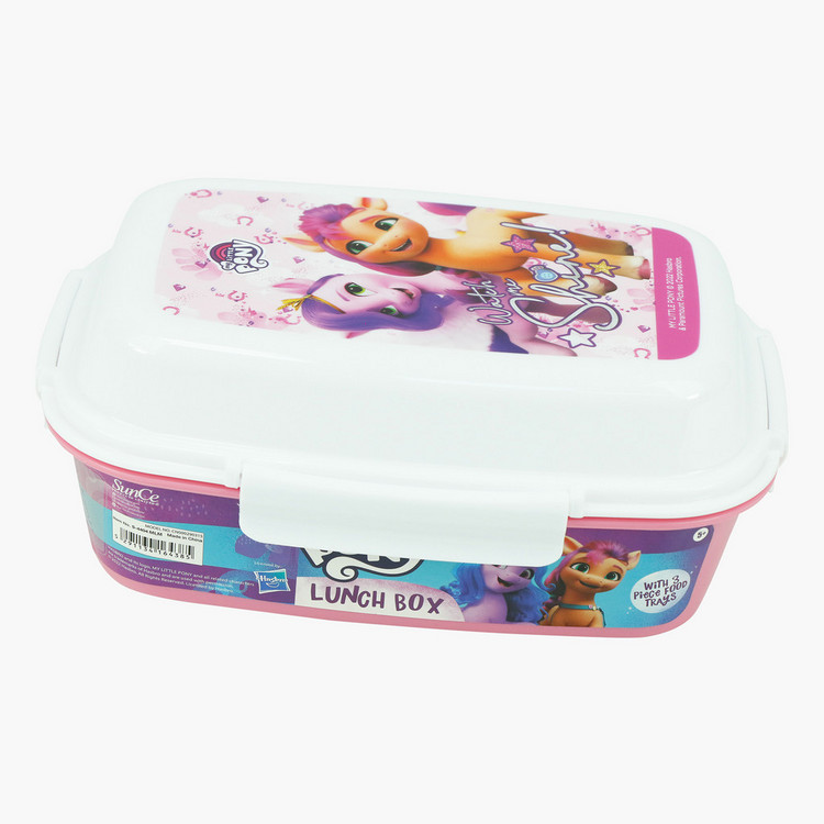 SunCe My Little Pony Print Lunch Box with Clip Lock Closure
