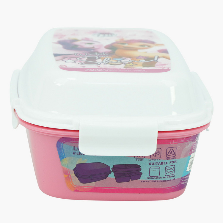 SunCe My Little Pony Print Lunch Box with Clip Lock Closure