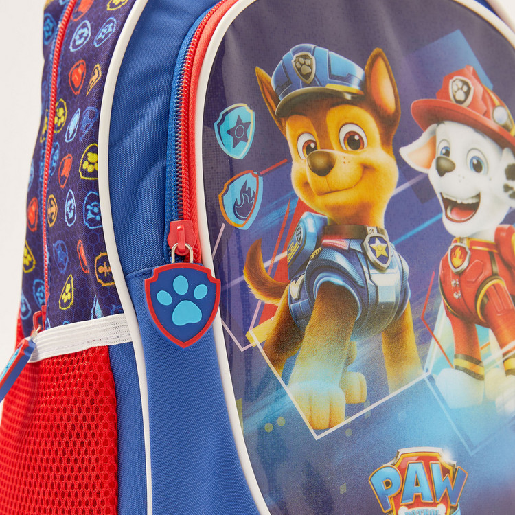 Paw Patrol Printed Backpack with Adjustable Shoulder Straps - 14 inches