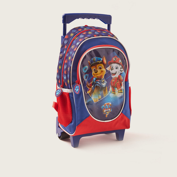 Paw Patrol Printed Trolley Backpack with Retractable Handle - 14 inches