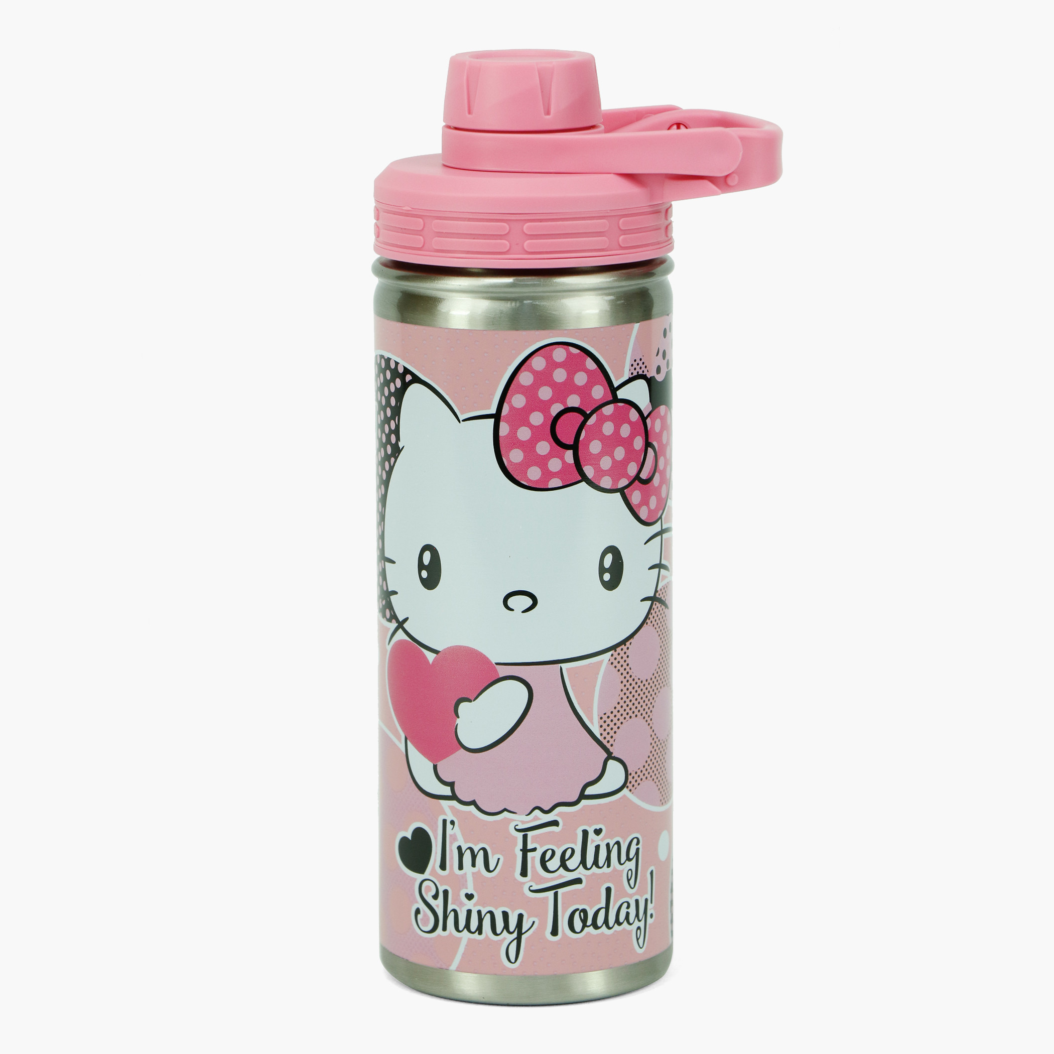 Sanrio Hello Kitty Print Stainless Steel Water Bottle - 620 ml-school-waterbottles-image-1