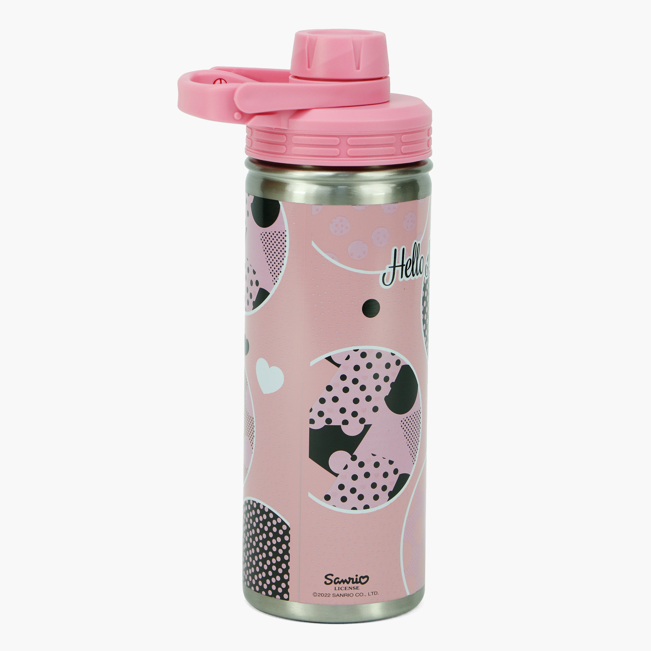 Sanrio Hello Kitty Print Stainless Steel Water Bottle - 620 ml-school-waterbottles-image-3
