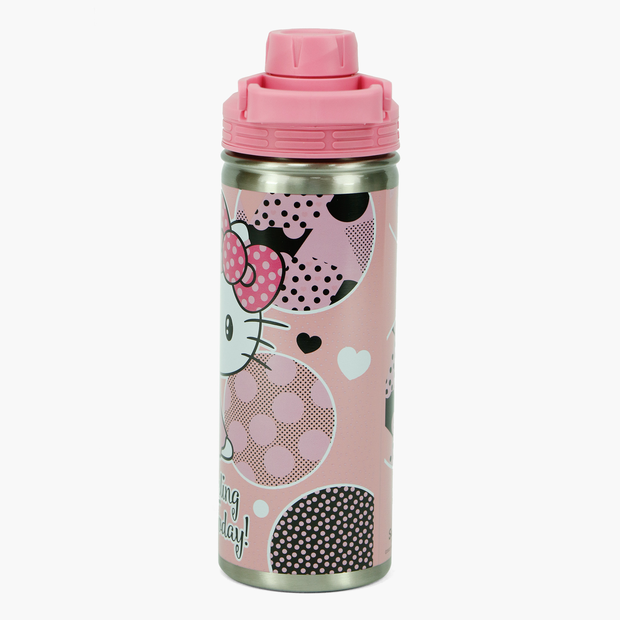 Sanrio Hello Kitty Print Stainless Steel Water Bottle - 620 ml-school-waterbottles-image-4
