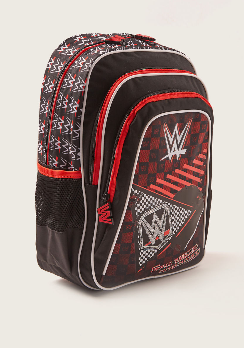 WWE Printed Backpack with Adjustable Shoulder Straps - 16 inches-Backpacks-image-1