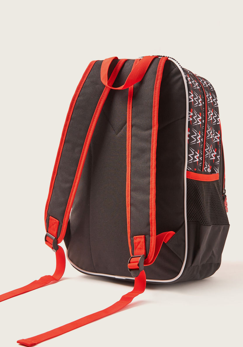 WWE Printed Backpack with Adjustable Shoulder Straps - 16 inches-Backpacks-image-3