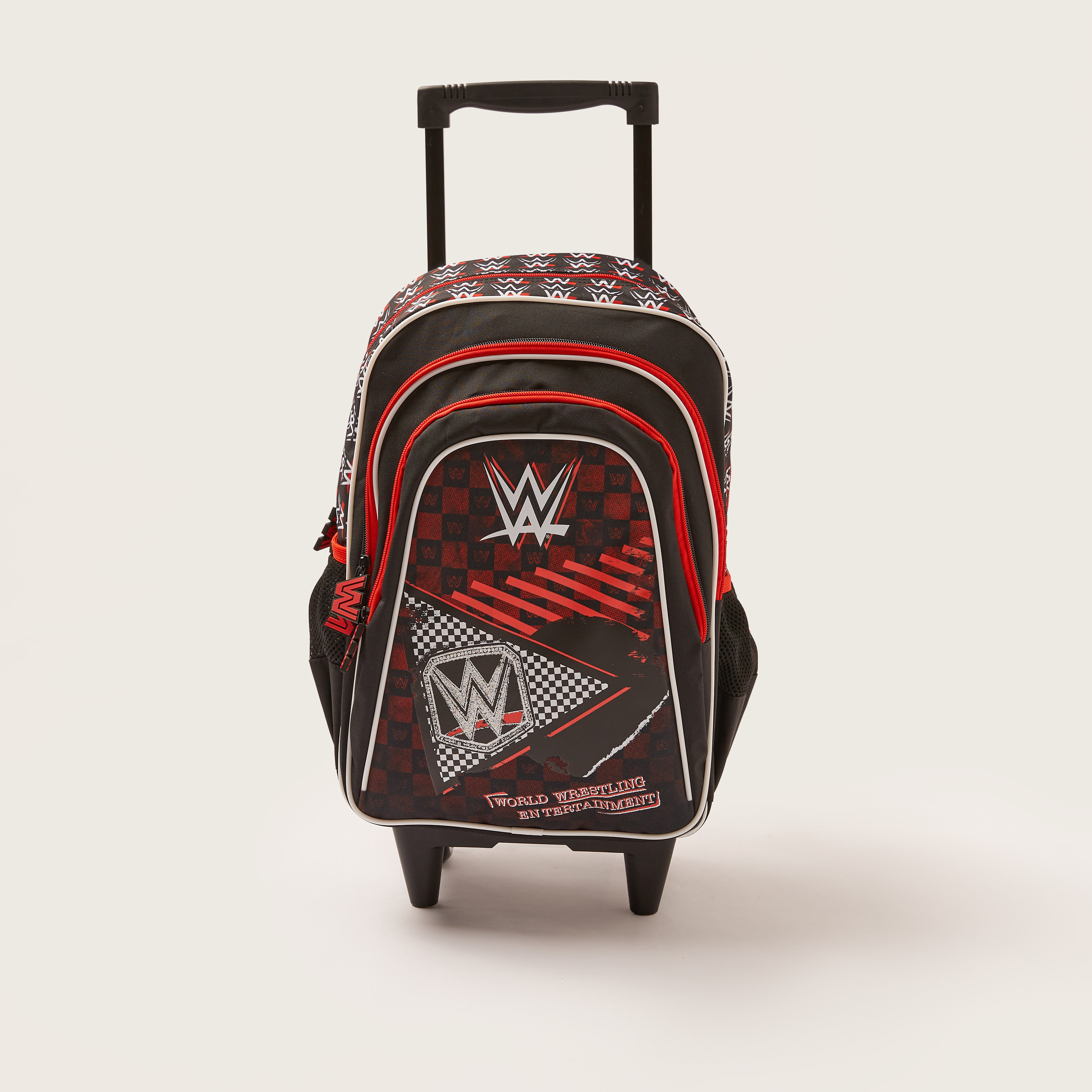 WWE Printed Trolley Backpack with Wheels and Retractable Handle - 16 inches-school-bagsandbackpacks-trolleybags-image-1