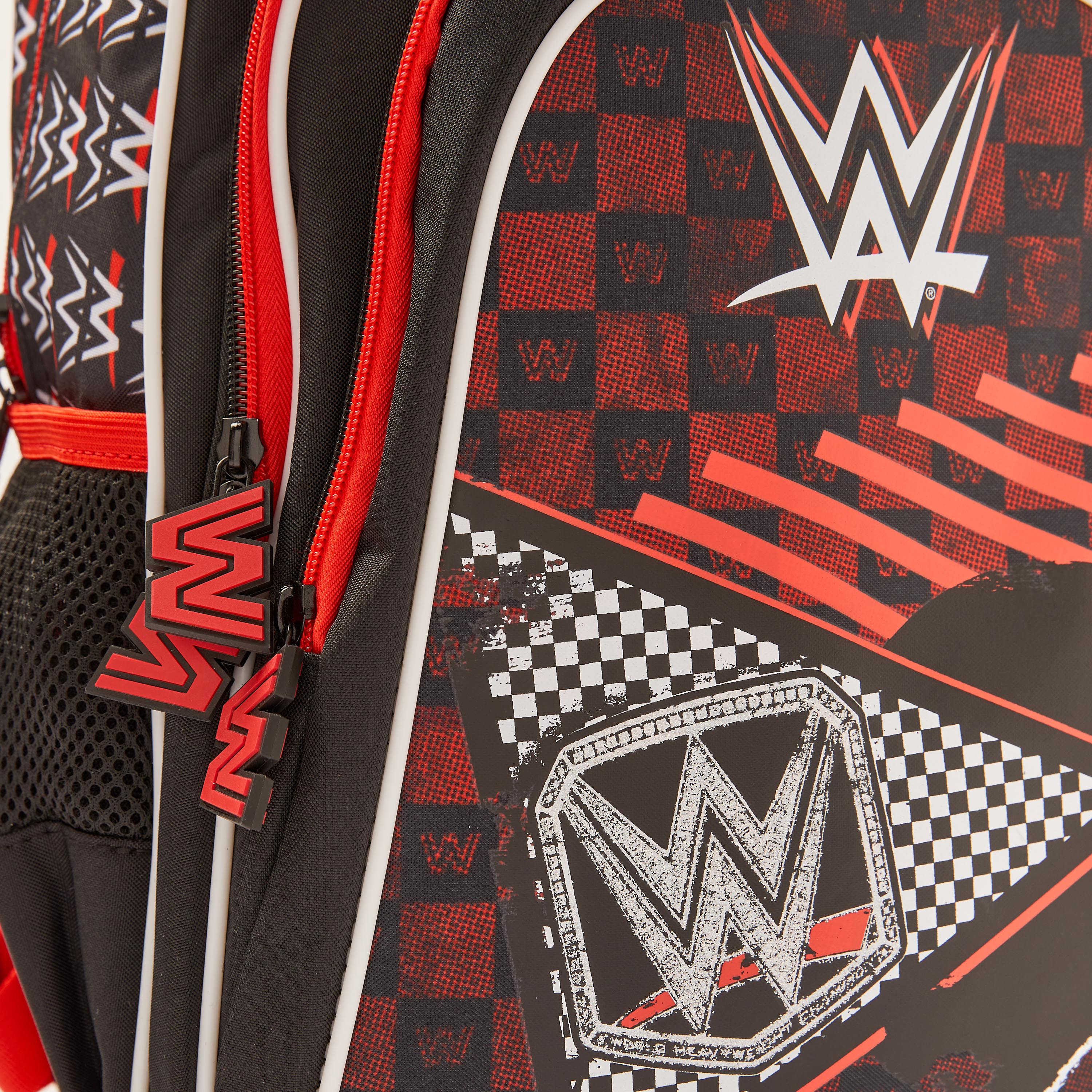 WWE Printed Trolley Backpack with Wheels and Retractable Handle - 16 inches-school-bagsandbackpacks-trolleybags-image-3