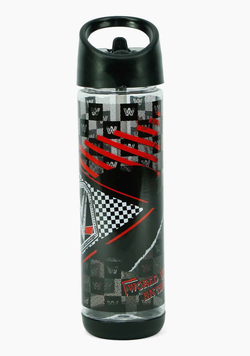 WWE Printed Water Bottle with Straw - 500 ml-Water Bottles-image-1