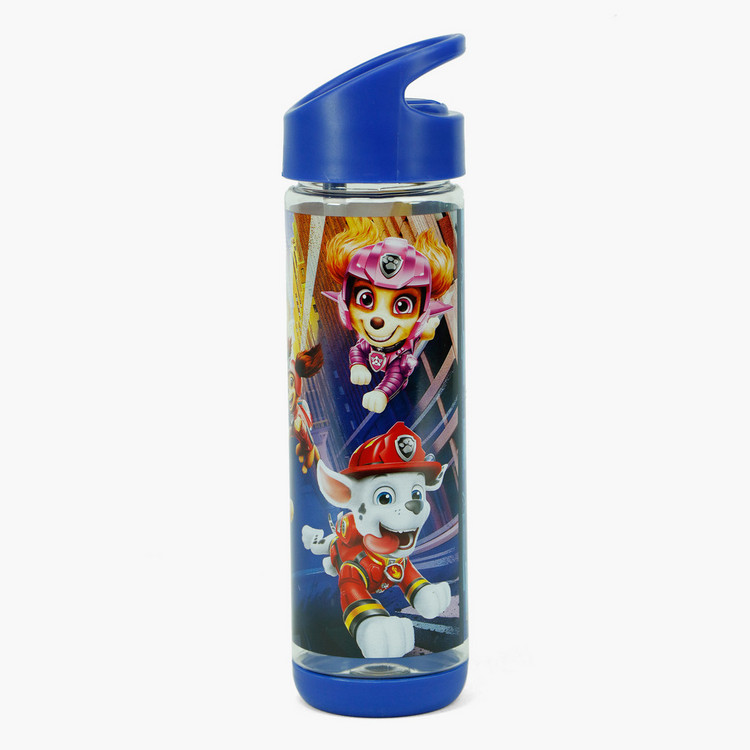 Paw Patrol Printed Water Bottle with Straw - 500 ml