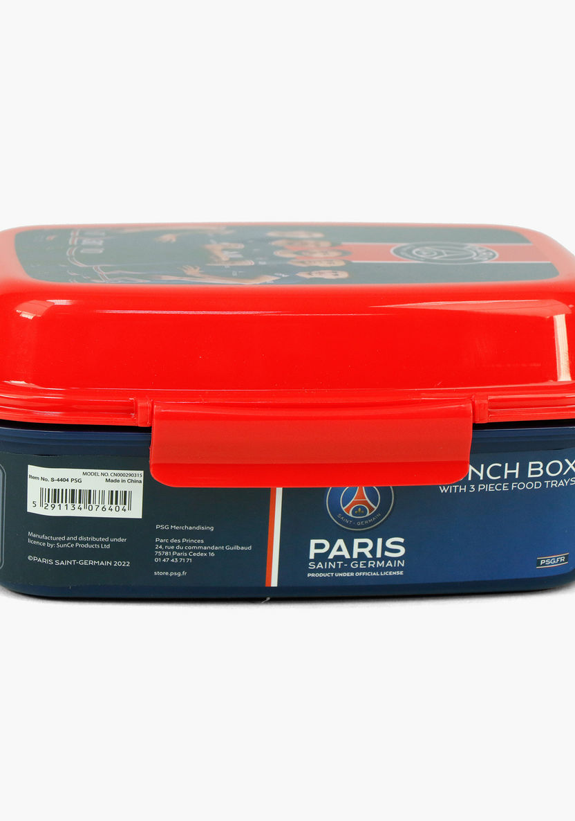 Paris Saint Germain Print Lunch Box with Clip Closure-Lunch Boxes-image-2