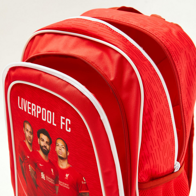 SunCe Liverpool FC Print Backpack with Adjustable Straps and Zip Closure