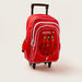 SunCe Printed Trolley Backpack with Retractable Handle - 18 inches-Trolleys-thumbnail-1