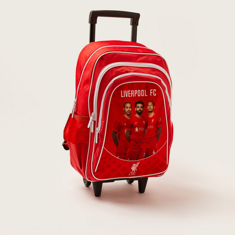 SunCe Printed Trolley Backpack with Retractable Handle - 18 inches