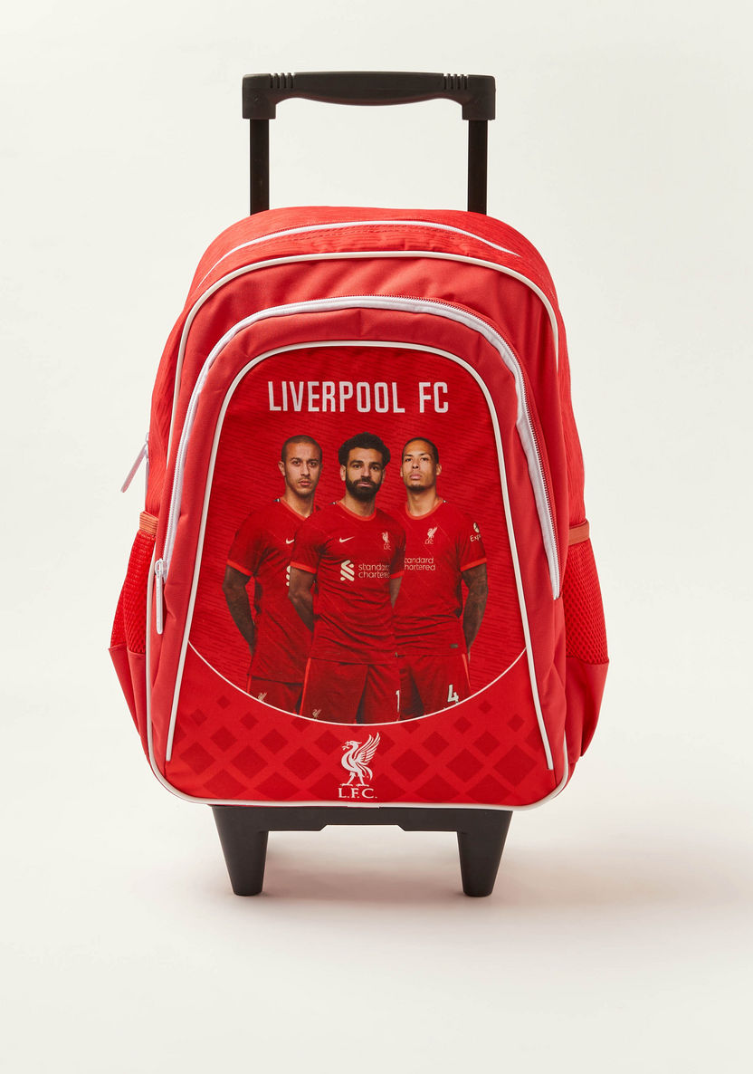 Liverpool FC Print Trolley Backpack with Retractable Handle - 16 inches-Trolleys-image-0