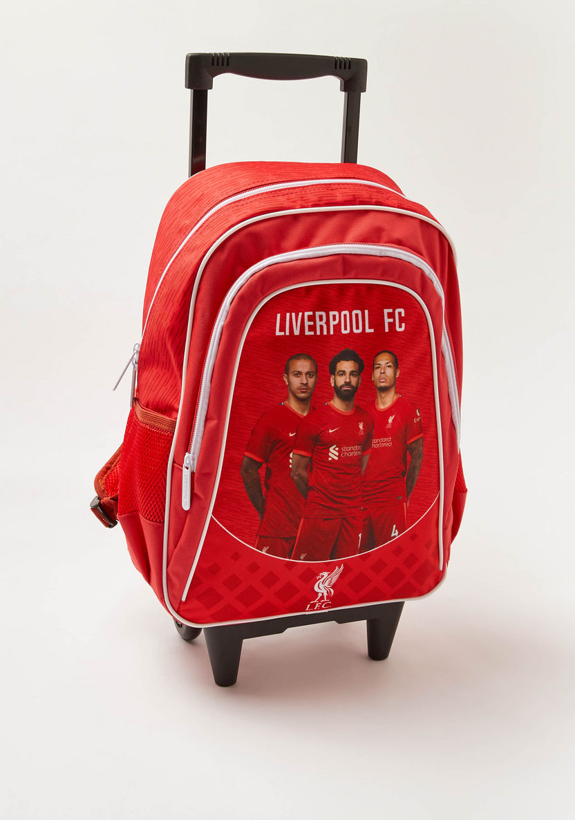 Liverpool FC Print Trolley Backpack with Retractable Handle - 16 inches-Trolleys-image-1